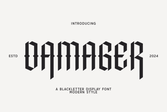 Damager: A Bold Blackletter Font for Crafters