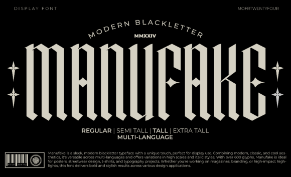 Manufake: A Modern Blackletter for Bold Branding