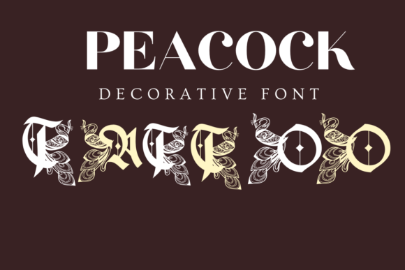 Peacock Tattoo: A Bold Blackletter Font Review
