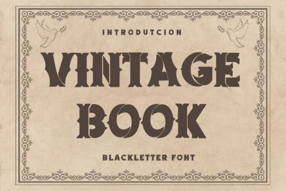 Vintage Book: A Blackletter Font for Crafters
